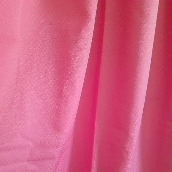 Grommet Top Pink Drapes Heavyweight Window Curtain Set of Two Diamond Pattern - Picture 8 of 10